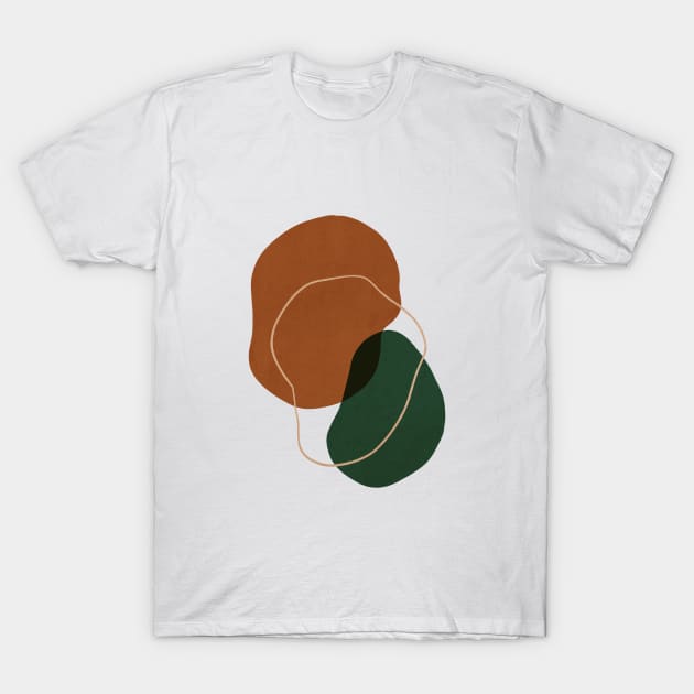 Mid Century Modern, Abstract Shapes Illustration 5.1 T-Shirt by gusstvaraonica